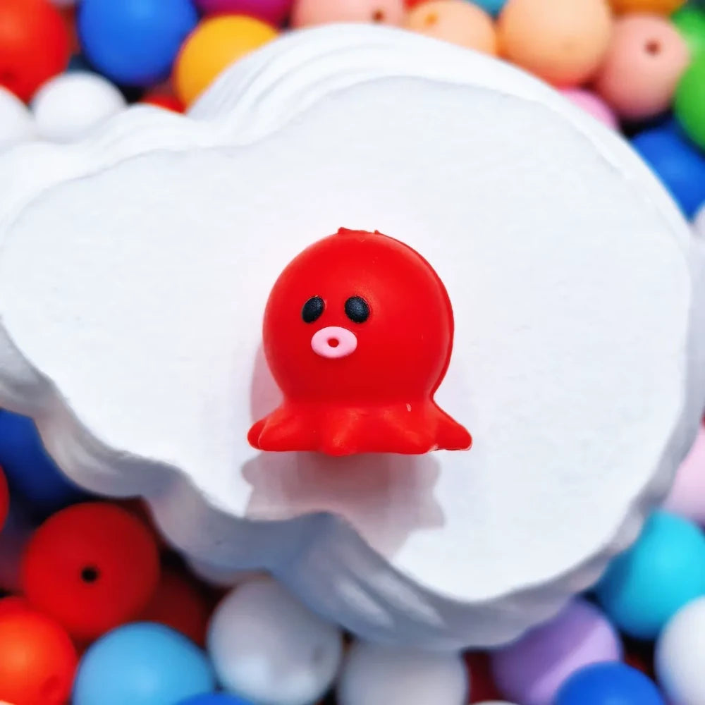 3D Animals Silicone Focal Beads for DIY Pens Keychains