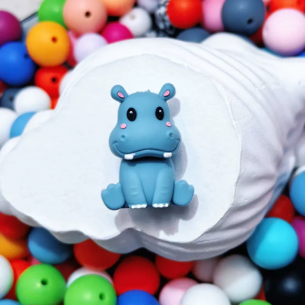3D Animals Silicone Focal Beads for DIY Pens Keychains