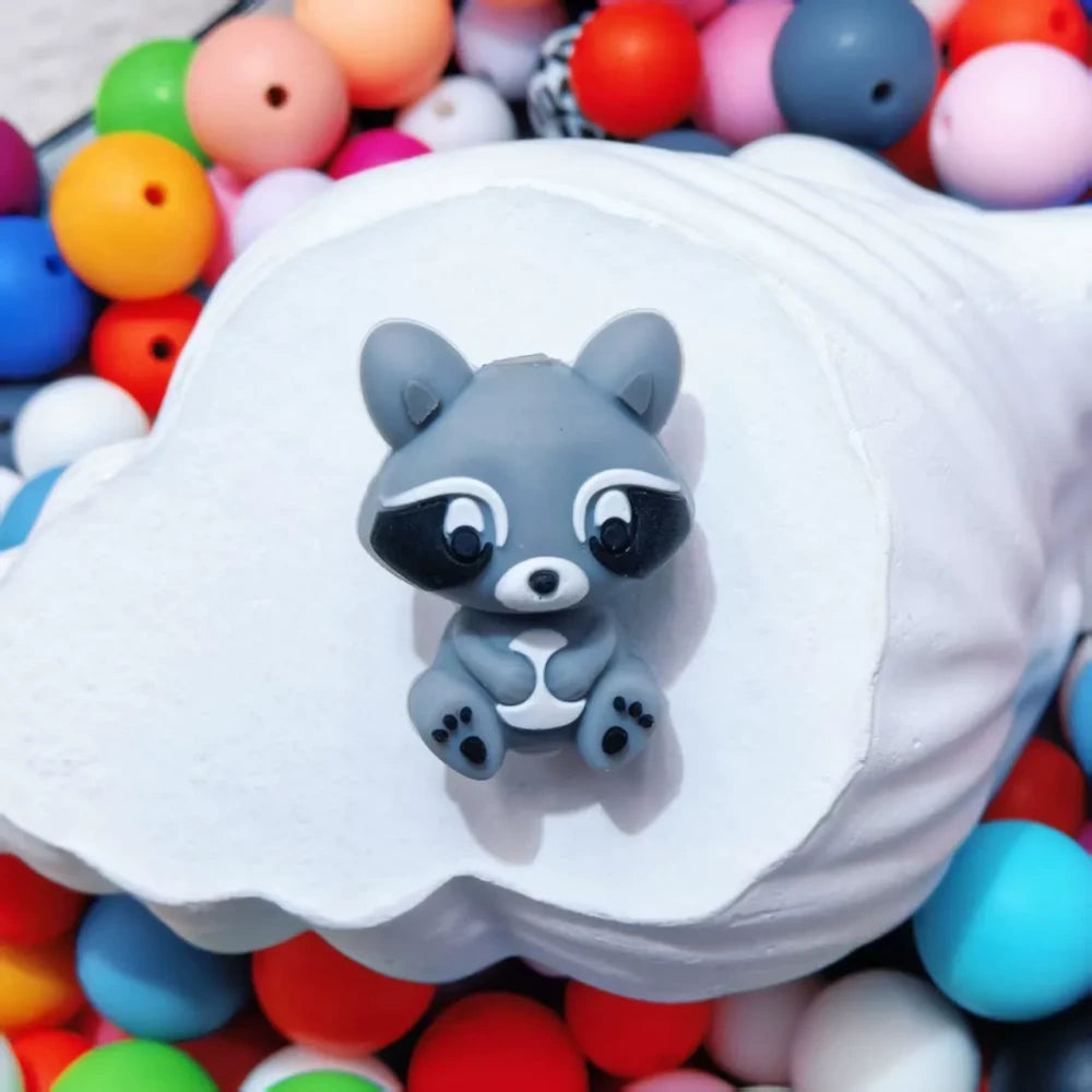 3D Animals Silicone Focal Beads for DIY Pens Keychains