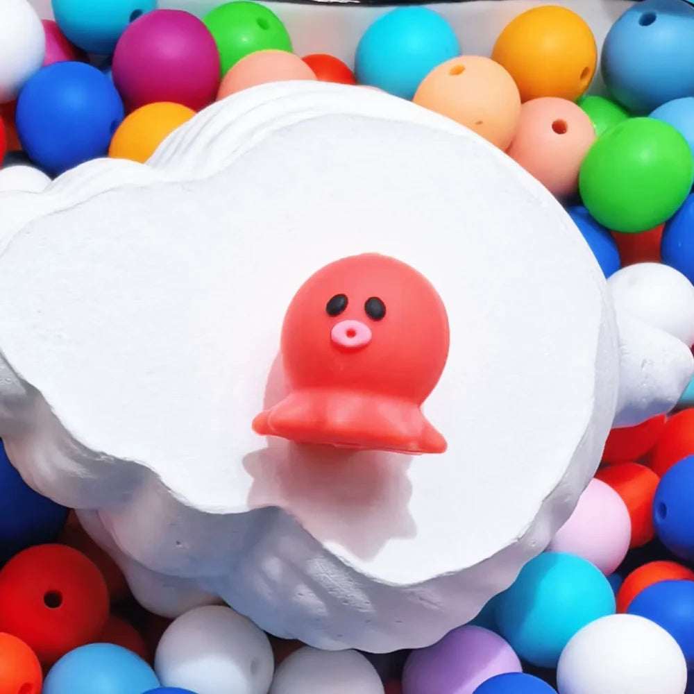 3D Animals Silicone Focal Beads for DIY Pens Keychains