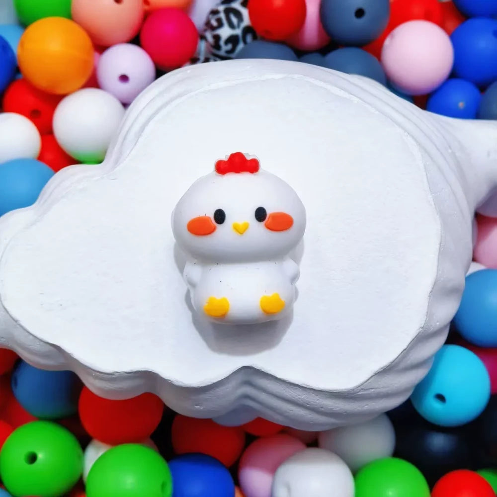 3D Animals Silicone Focal Beads for DIY Pens Keychains