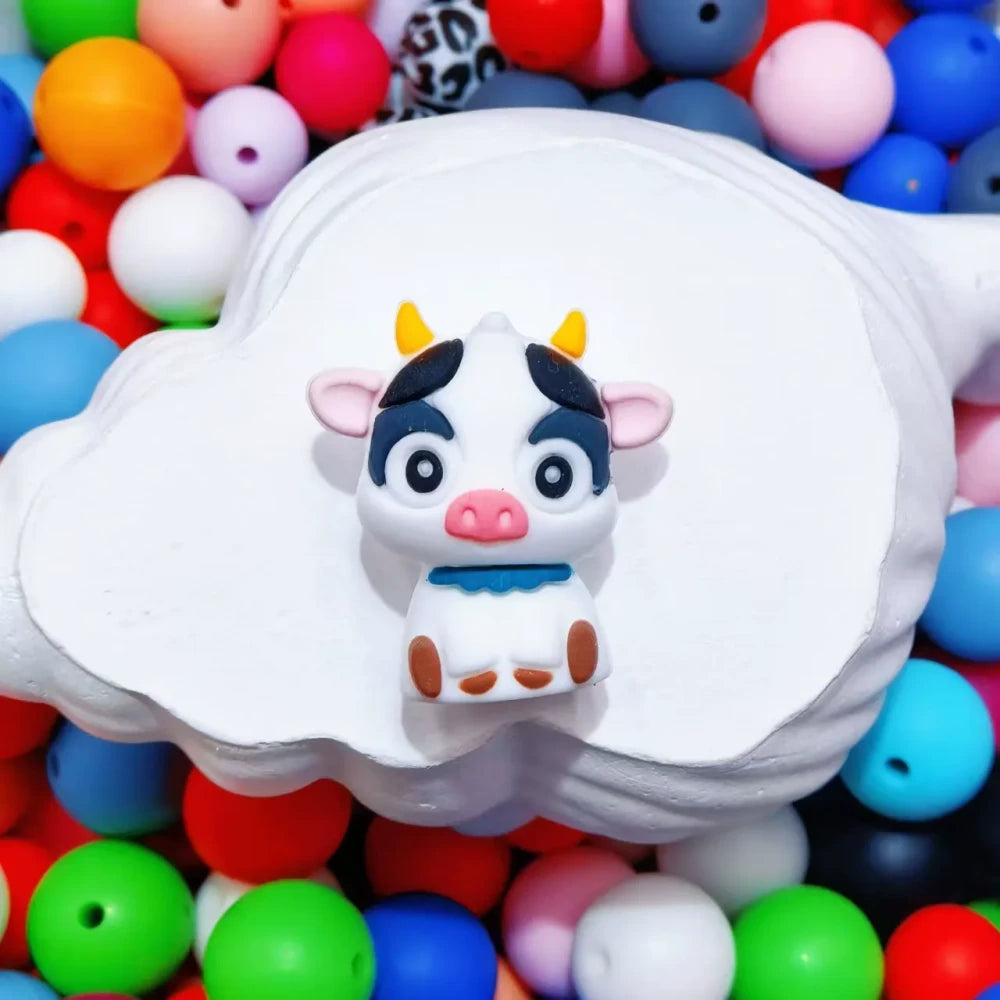 3D Animals Silicone Focal Beads for DIY Pens Keychains