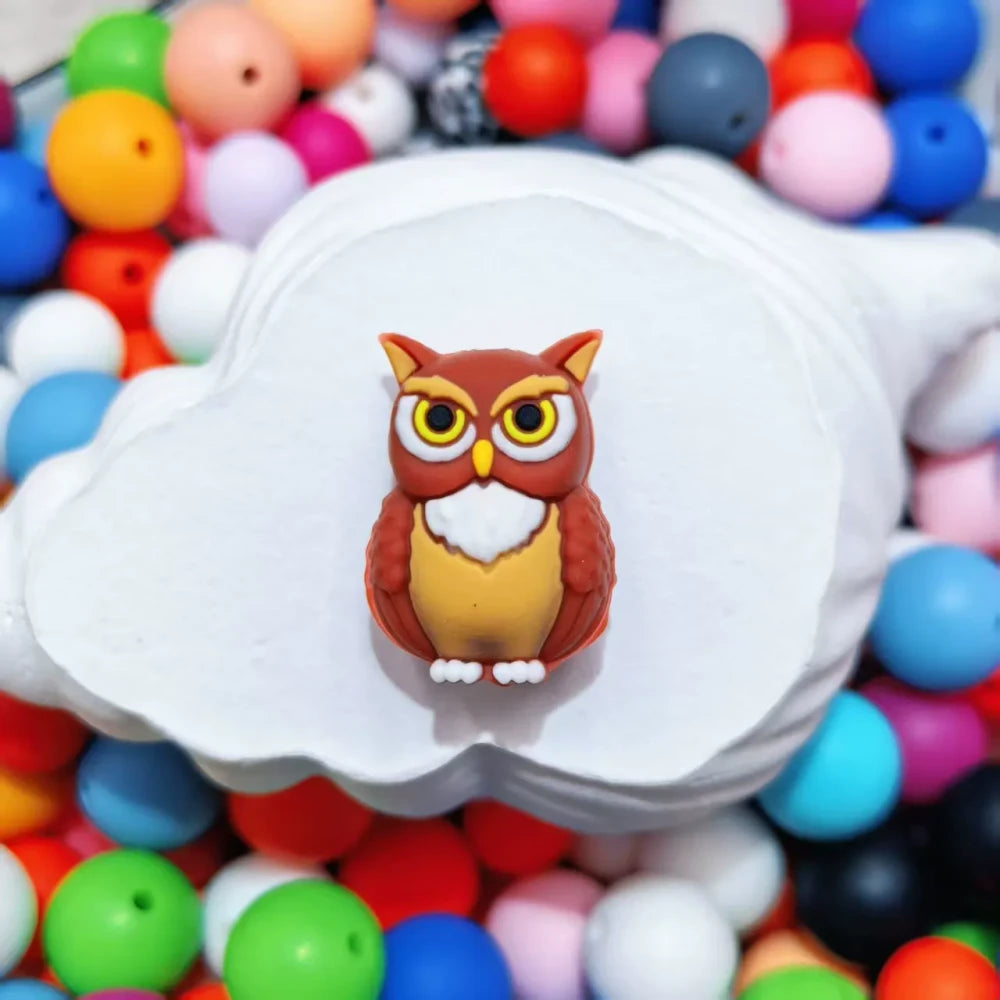 3D Animals Silicone Focal Beads for DIY Pens Keychains