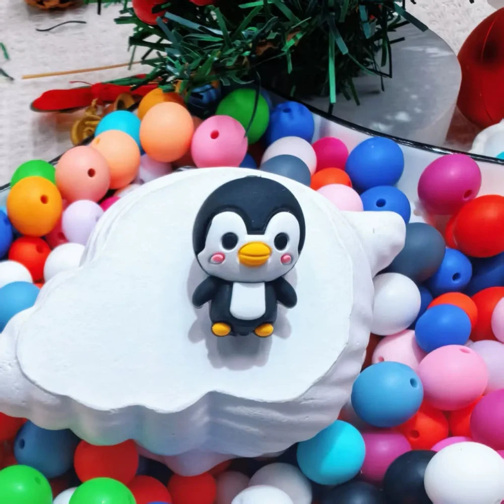 3D Animals Silicone Focal Beads for DIY Pens Keychains