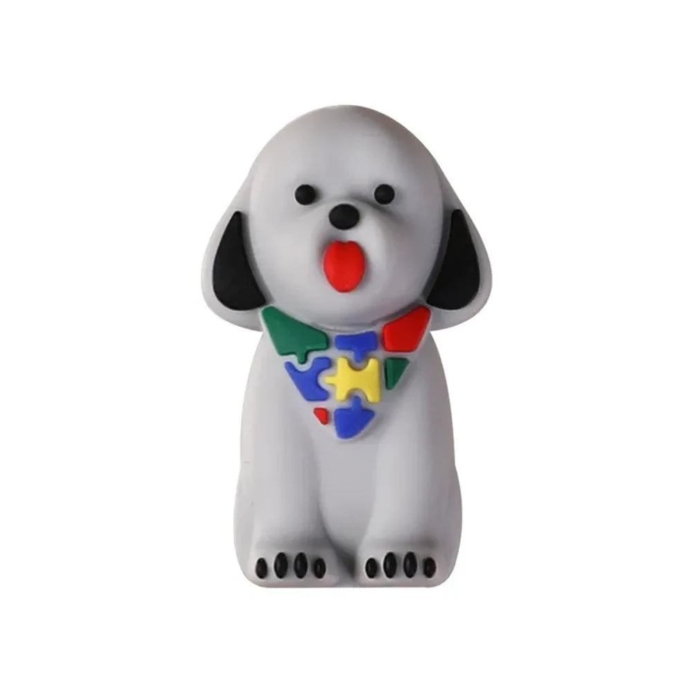 3D Autism Silicone Focal Beads for DIY Pens Keychains