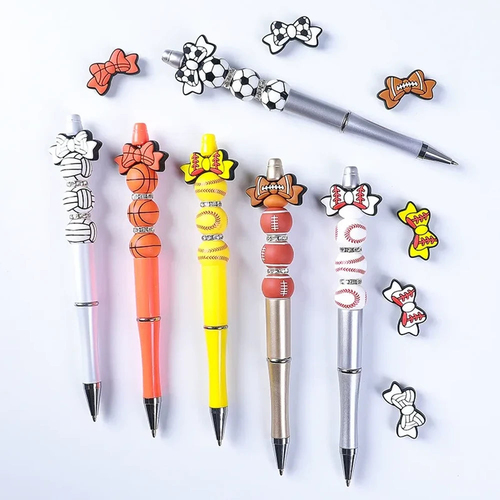 Flatback Bowtie Silicone Focal Beads for DIY Pens Bracelet