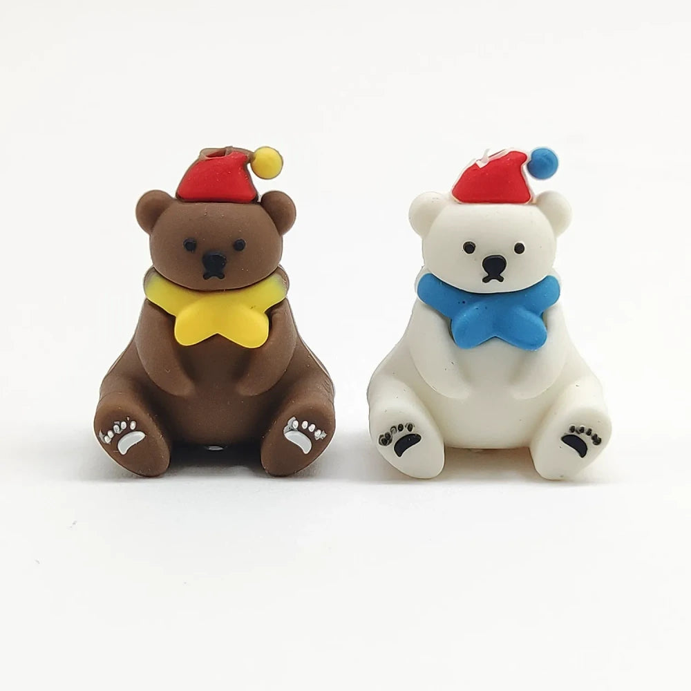 3D Bear Silicone Focal Beads for DIY Keychains Bracelet Pens