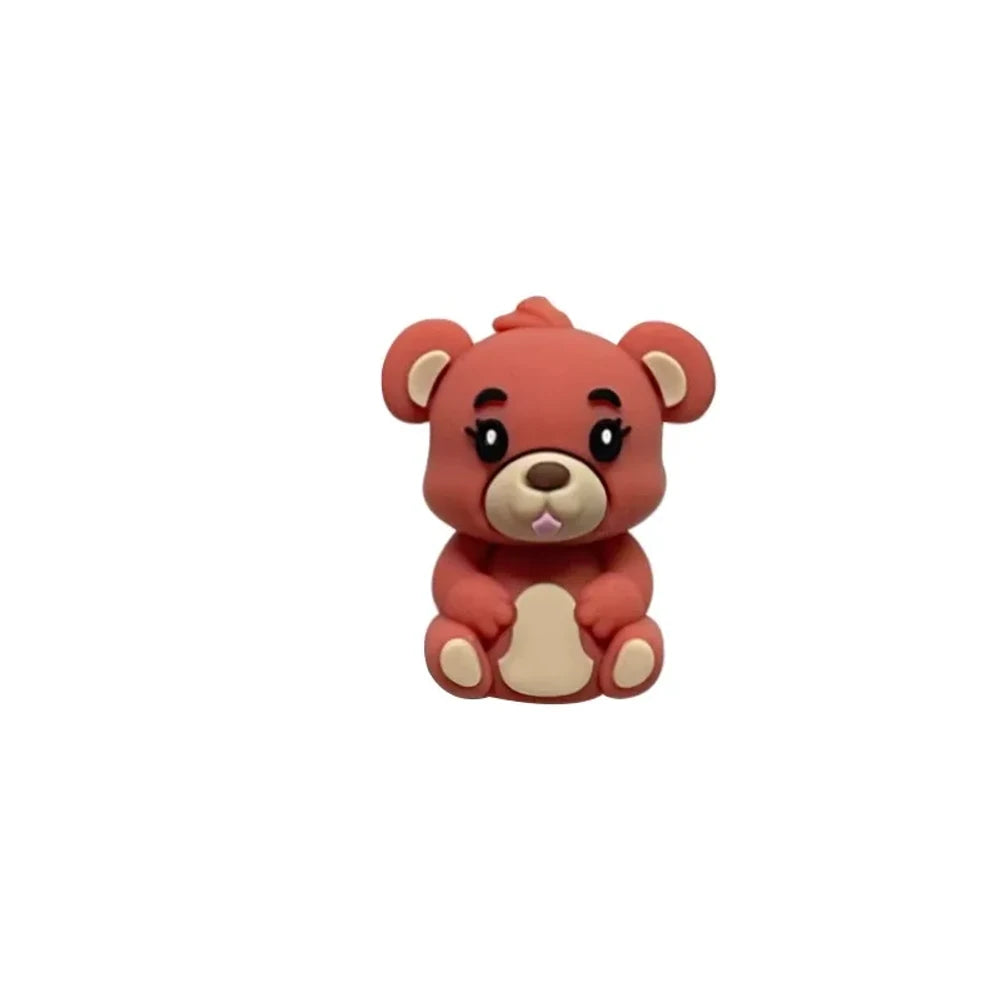 3D Bear Silicone Focal Beads for DIY Keychains Bracelet Pens