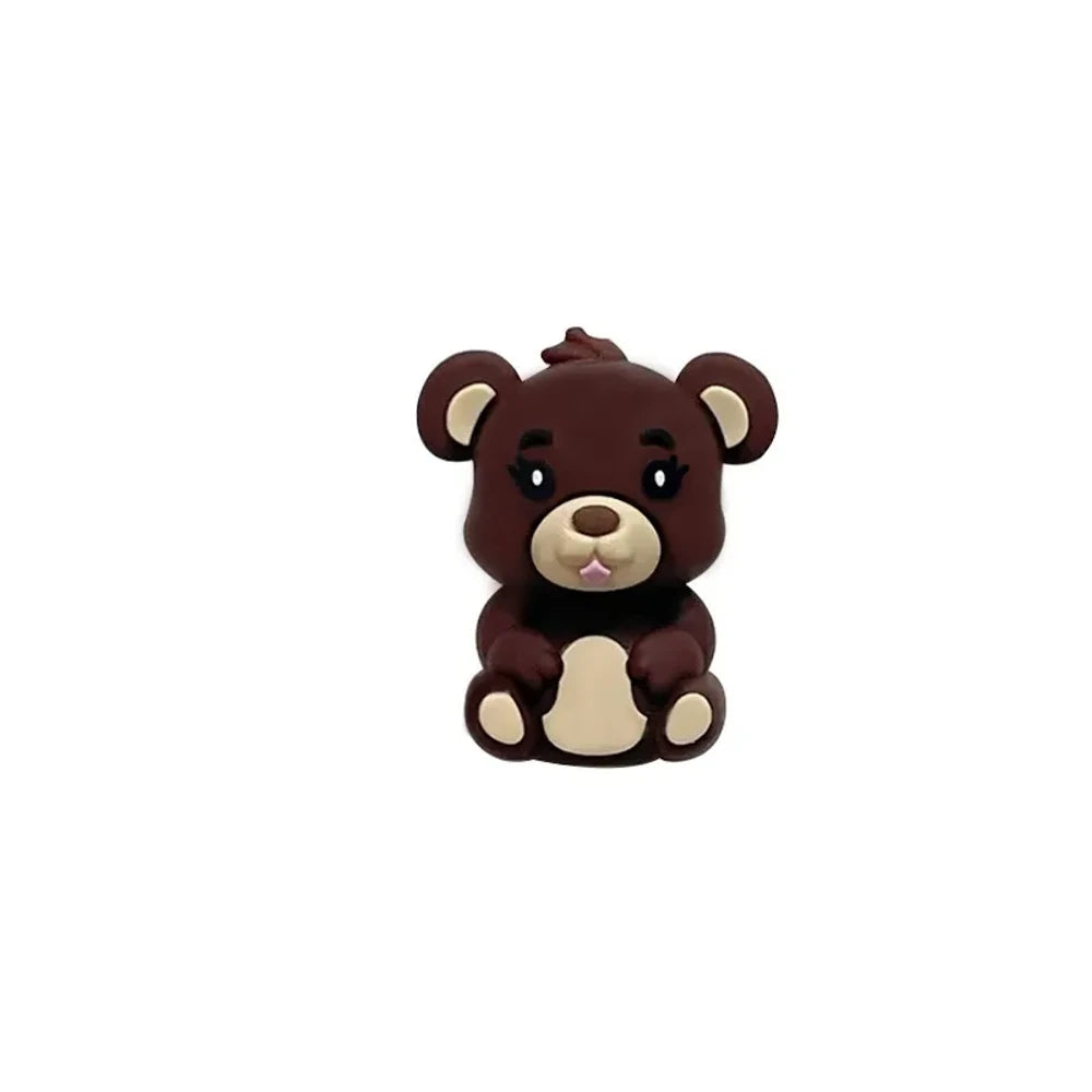 3D Bear Silicone Focal Beads for DIY Keychains Bracelet Pens
