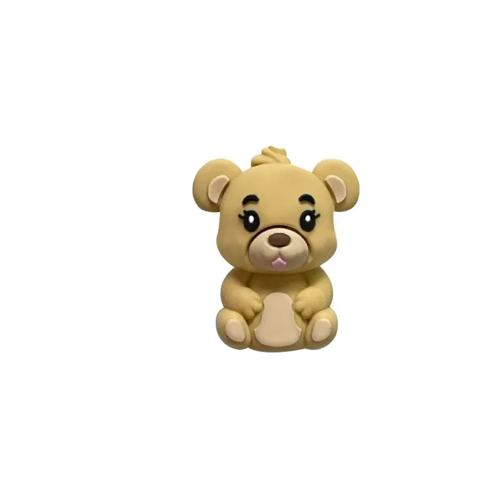 3D Bear Silicone Focal Beads for DIY Keychains Bracelet Pens