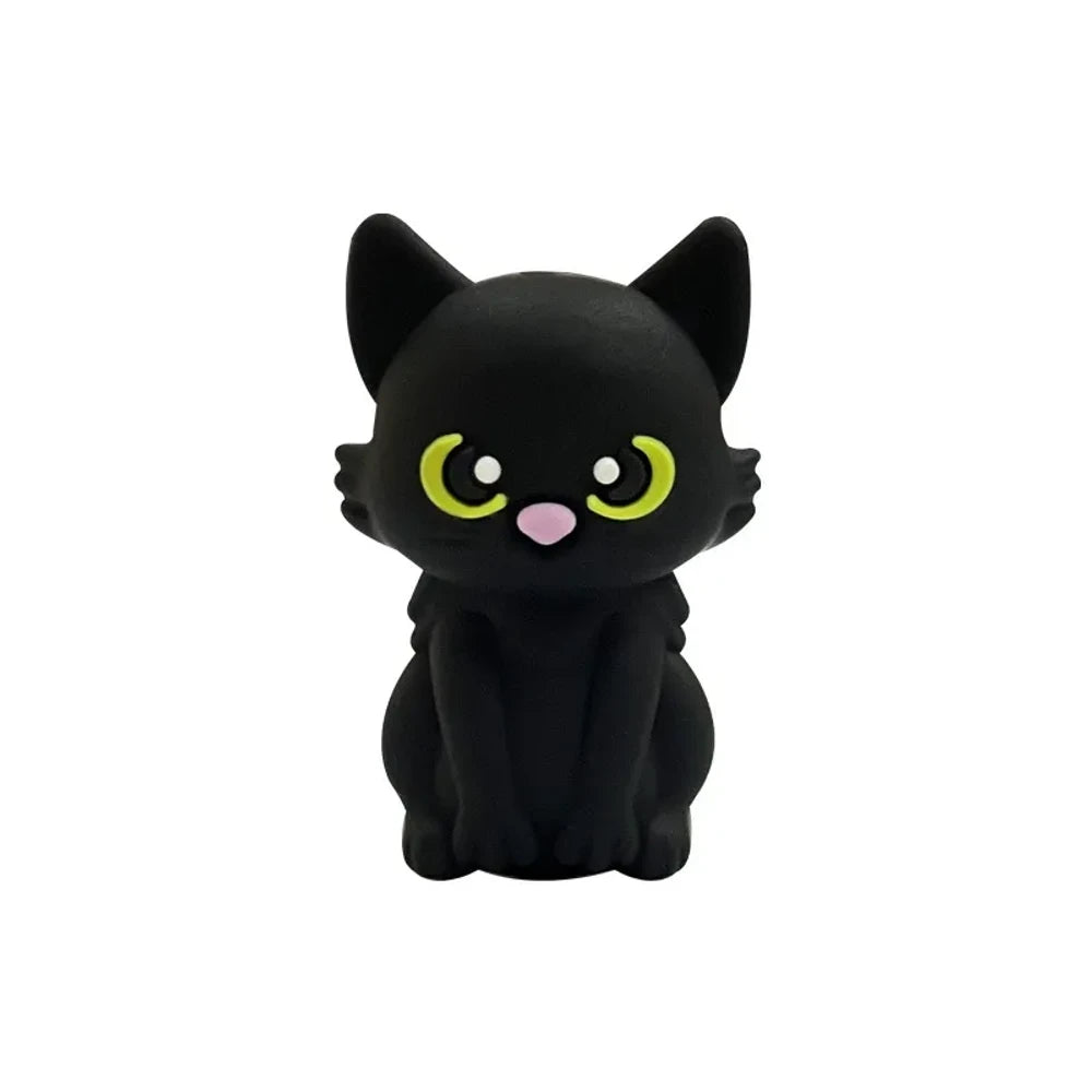 3D Black Cat Silicone Focal Beads for DIY Keychains Bracelet Pens