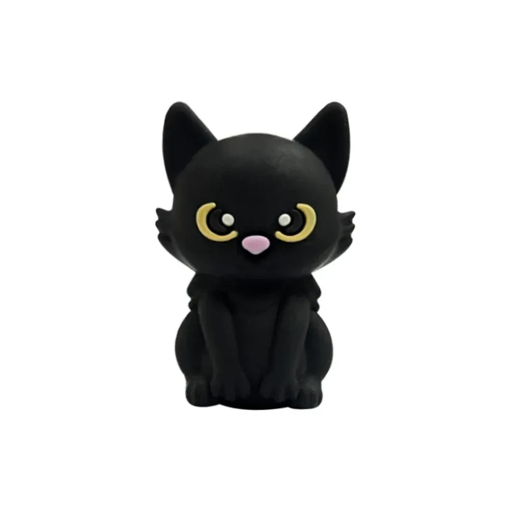 3D Black Cat Silicone Focal Beads for DIY Keychains Bracelet Pens