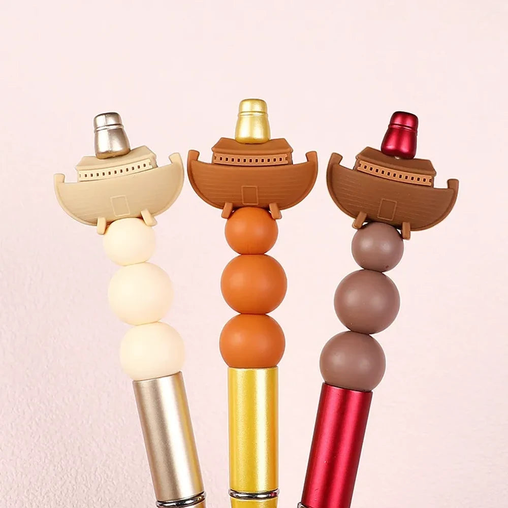 3D Boat Silicone Focal Beads for DIY Pens Keychains