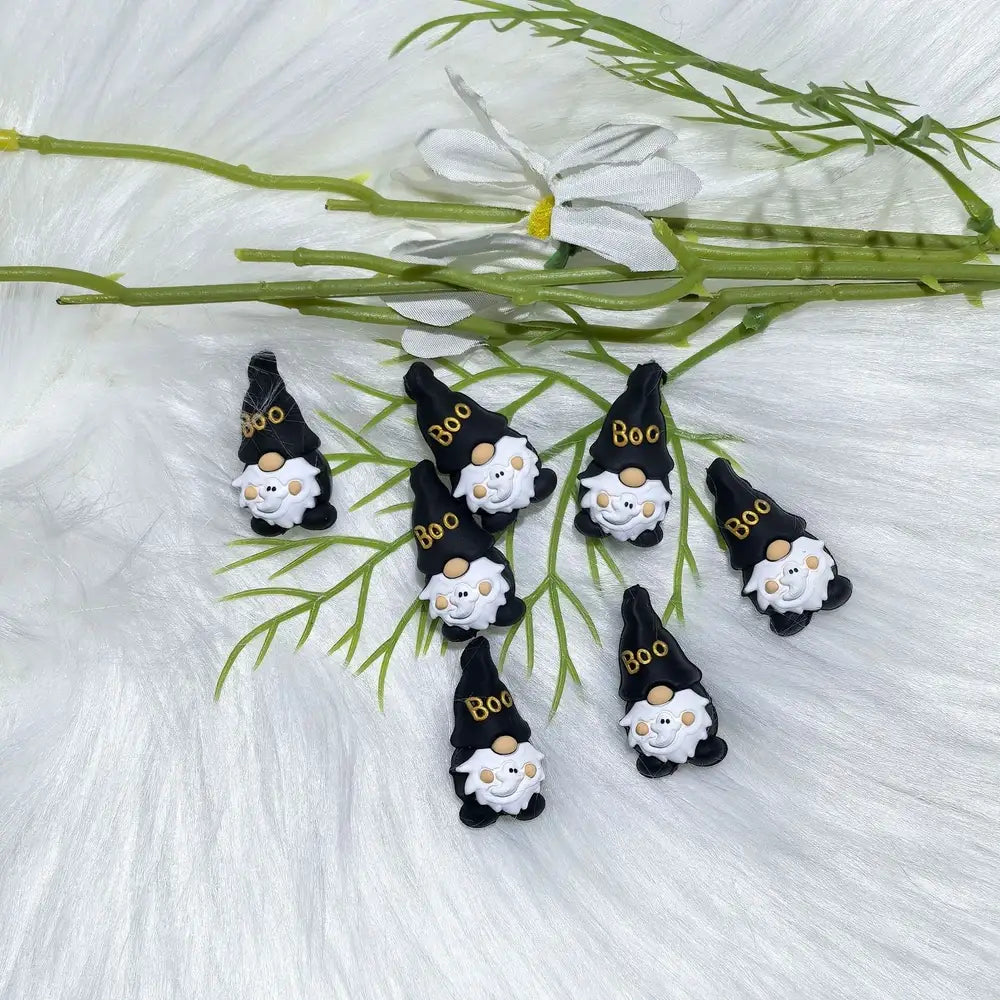 3D Boo Gnome Silicone Focal Beads for DIY Pens Keychain
