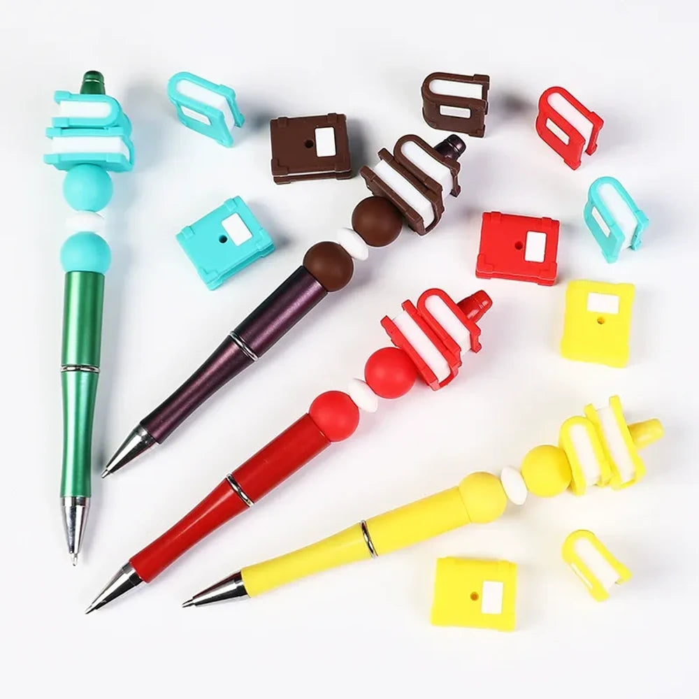 3D Book Silicone Focal Beads for DIY Pens Keychains