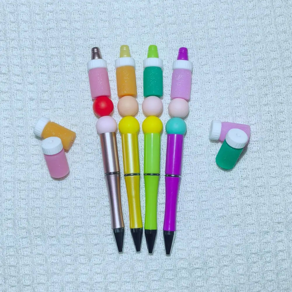 3D Bottle Silicone Focal Beads for DIY Pens Keychains