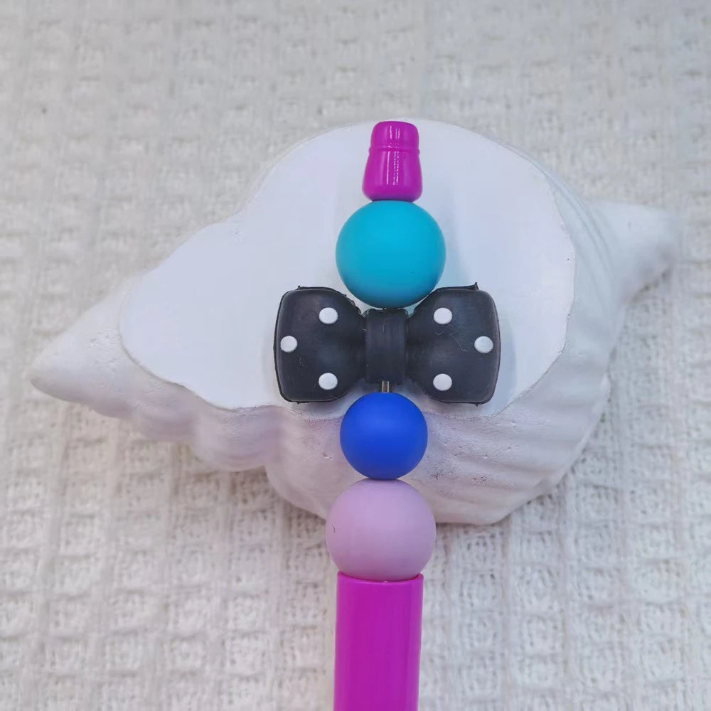 3D Bowtie Silicone Focal Beads for DIY Pens Bracelet
