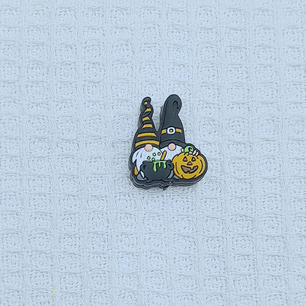 Flatback Halloween Gnome Series Silicone Focal Beads for DIY Pens Keychains