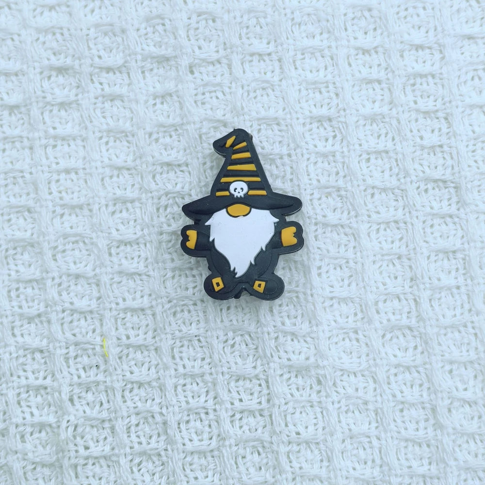 Flatback Halloween Gnome Series Silicone Focal Beads for DIY Pens Keychains