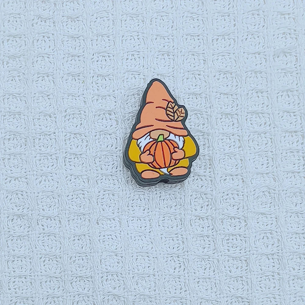 Flatback Halloween Gnome Series Silicone Focal Beads for DIY Pens Keychains