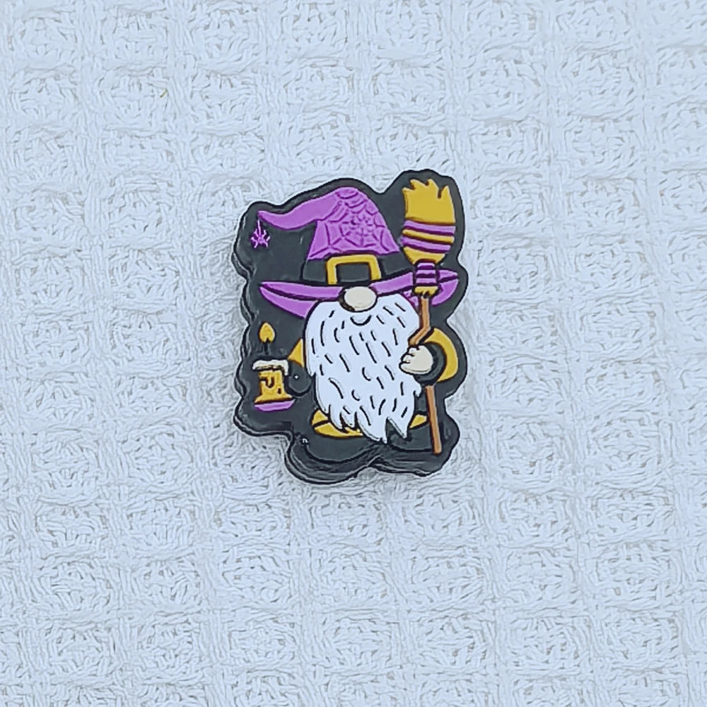 Flatback Halloween Gnome Series Silicone Focal Beads for DIY Pens Keychains