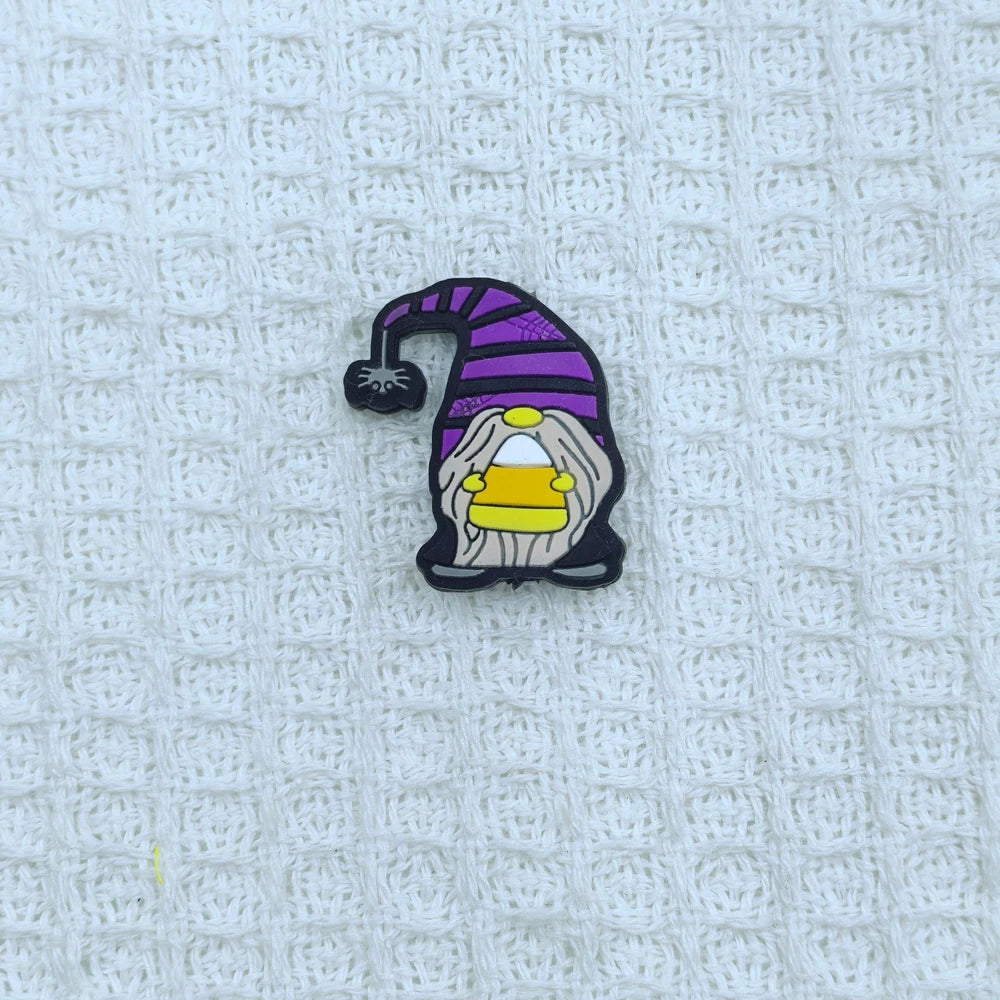 Flatback Halloween Gnome Series Silicone Focal Beads for DIY Pens Keychains
