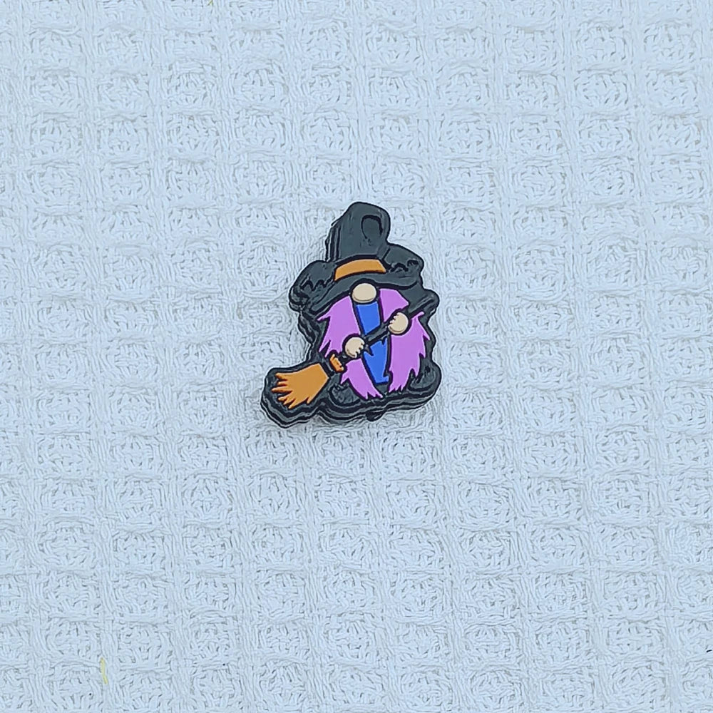 Flatback Halloween Gnome Series Silicone Focal Beads for DIY Pens Keychains