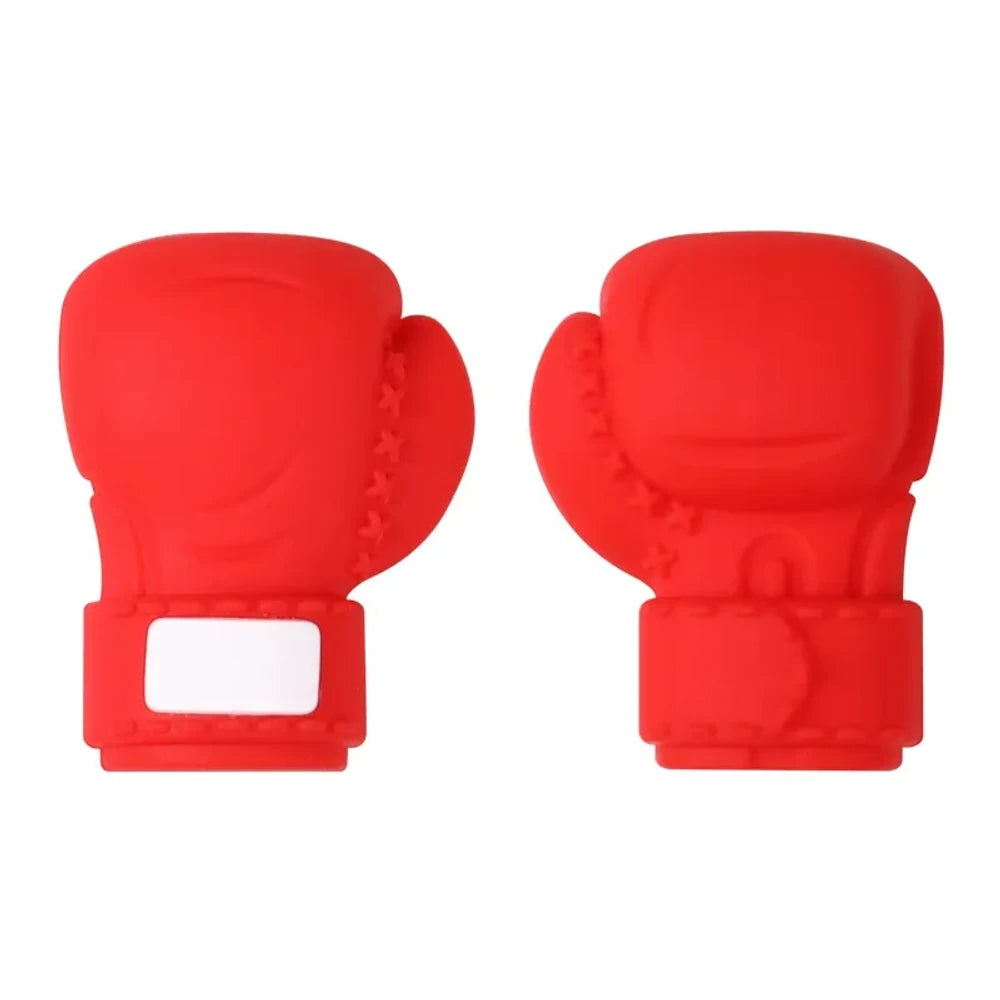 3D Boxing Gloves Silicone Focal Beads for DIY Pens Keychains