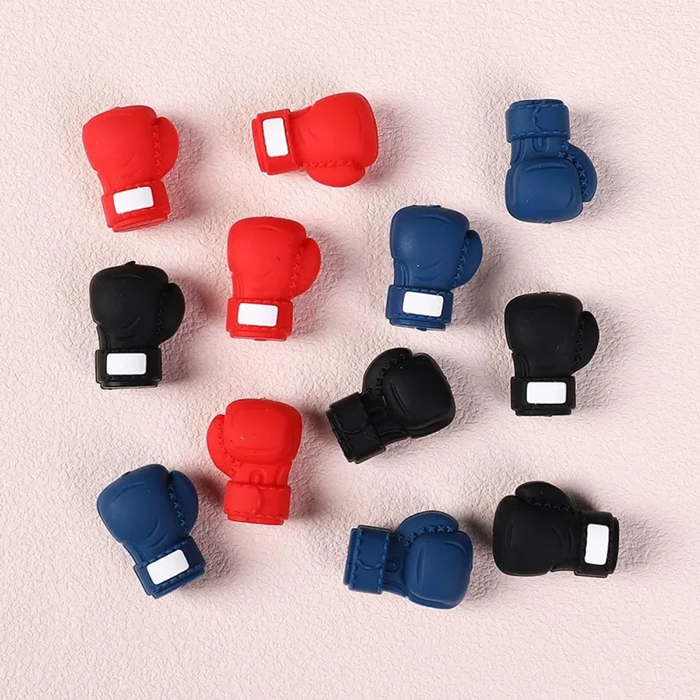 3D Boxing Gloves Silicone Focal Beads for DIY Pens Keychains