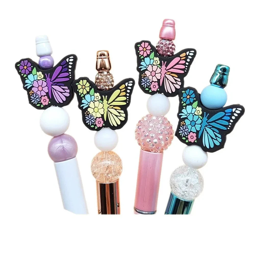 3D Butterfly Silicone Focal Beads for DIY Keychains Bracelet Pens