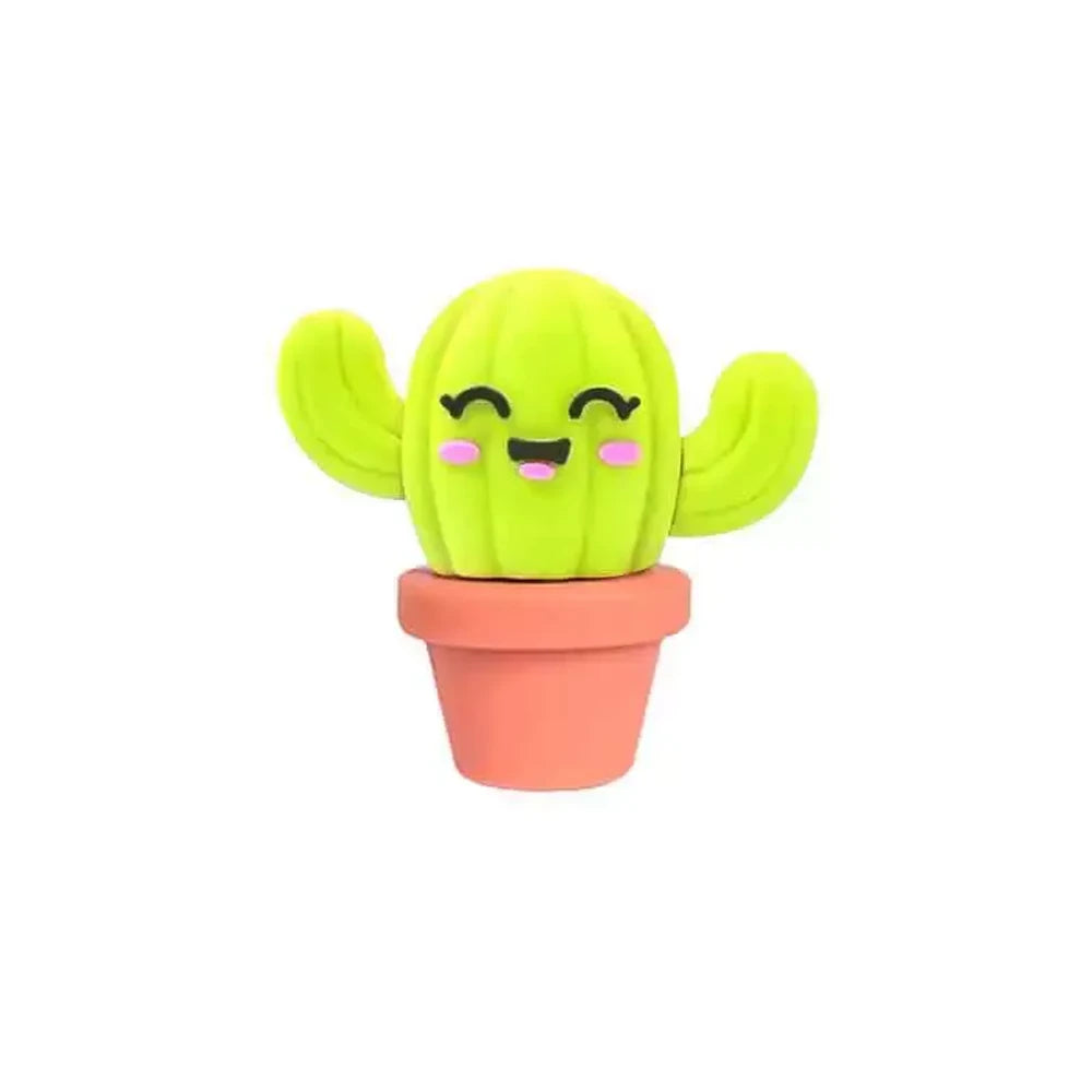 3D Cactus Silicone Focal Beads for DIY Keychains Bracelet Pens