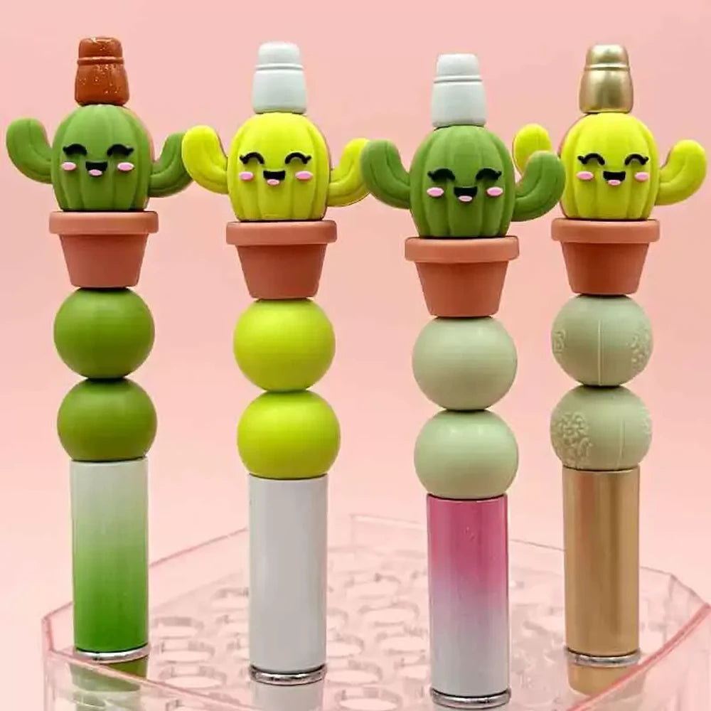 3D Cactus Silicone Focal Beads for DIY Keychains Bracelet Pens