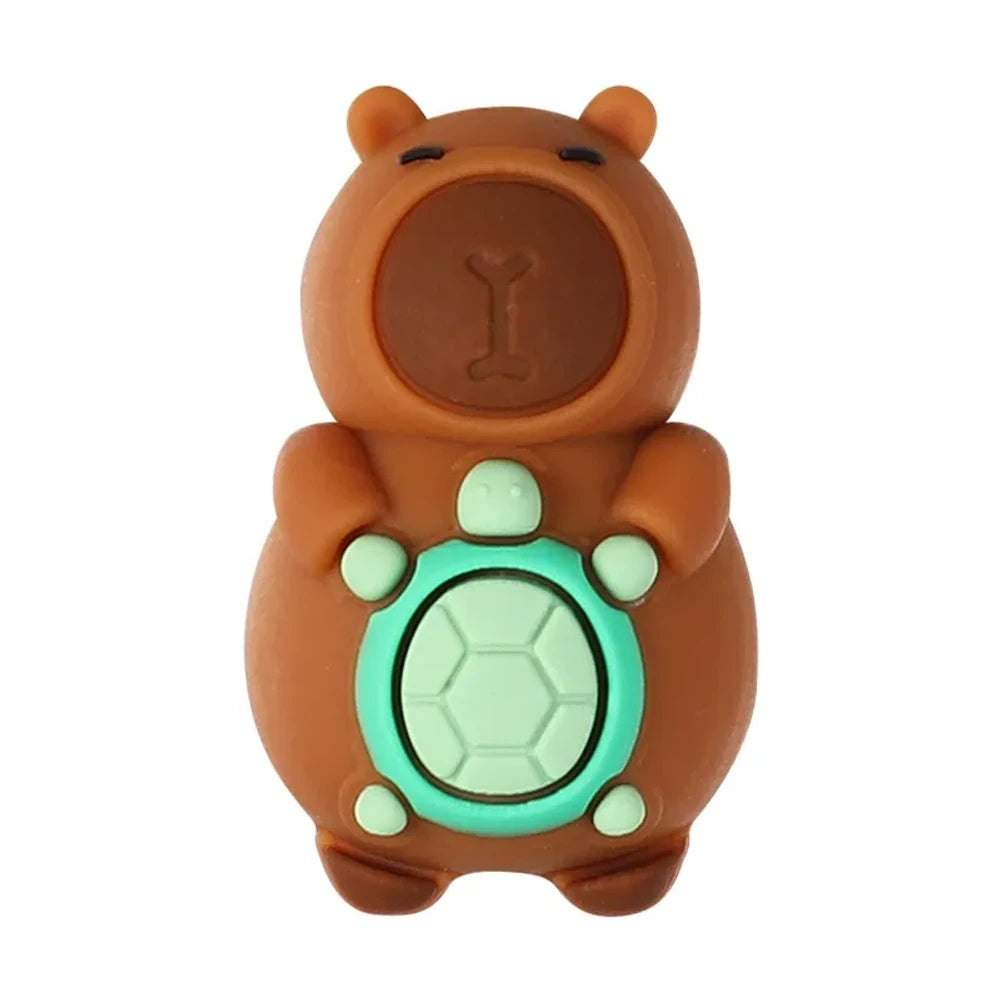 3D Capybara Silicone Focal Beads for DIY Keychains