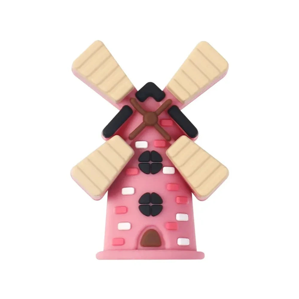 3D Cartoon Farm Silicone Focal Beads for DIY Keychains