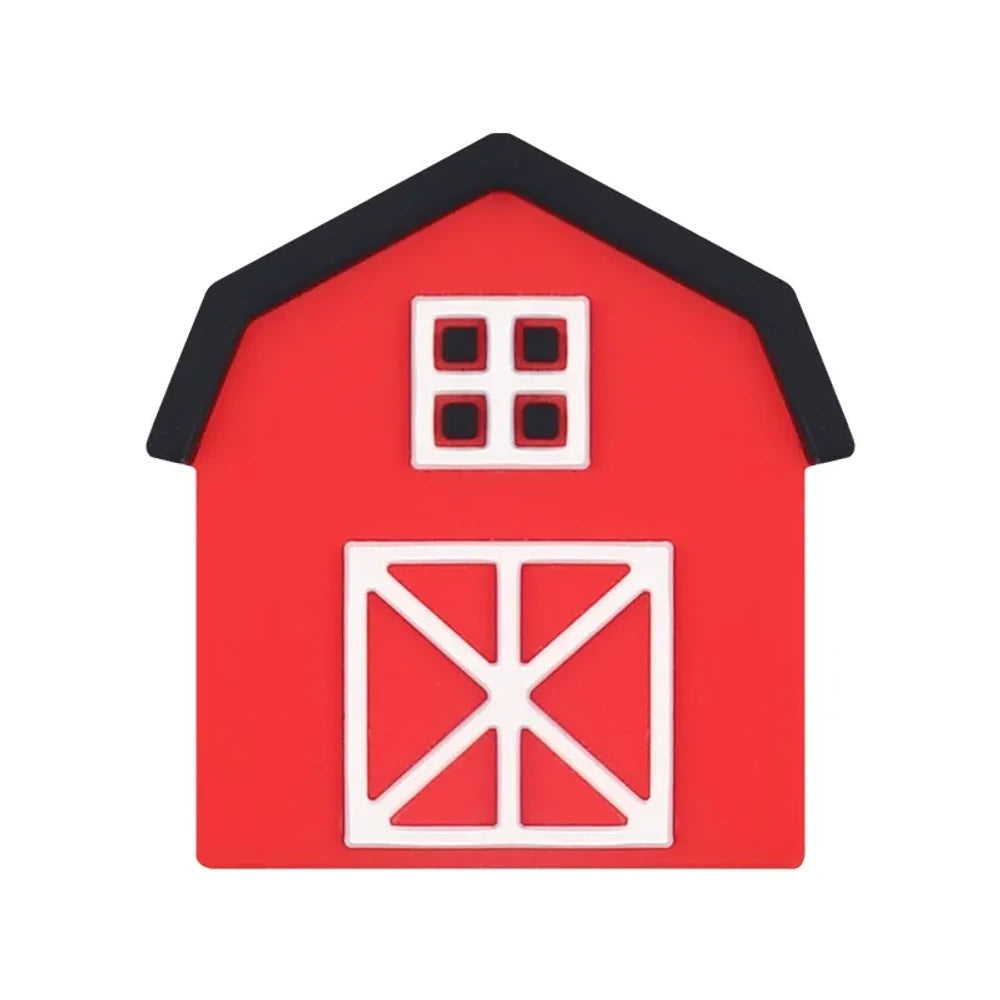 3D Cartoon Farm Silicone Focal Beads for DIY Keychains