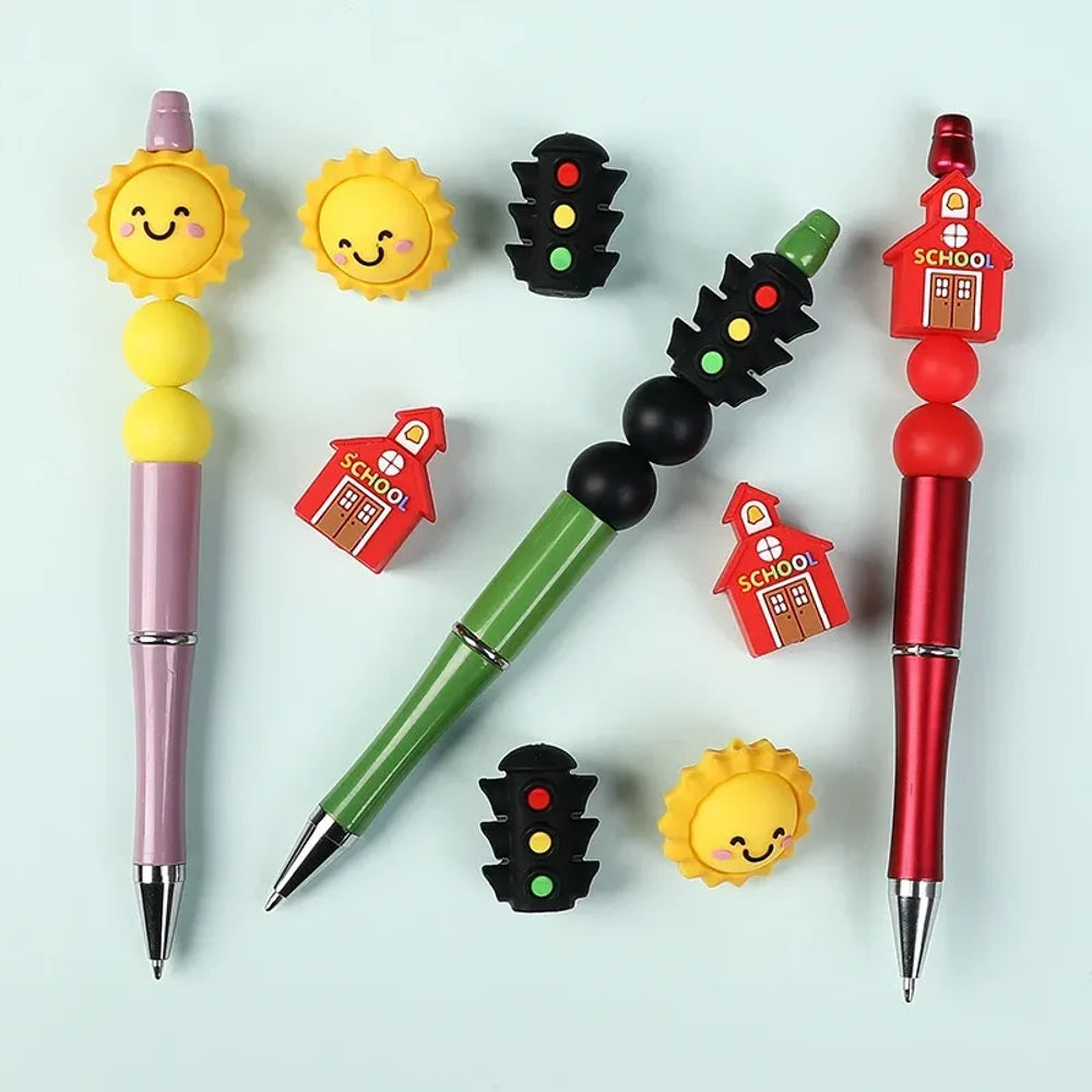 3D Cartoon Silicone Focal Beads for DIY Keychains