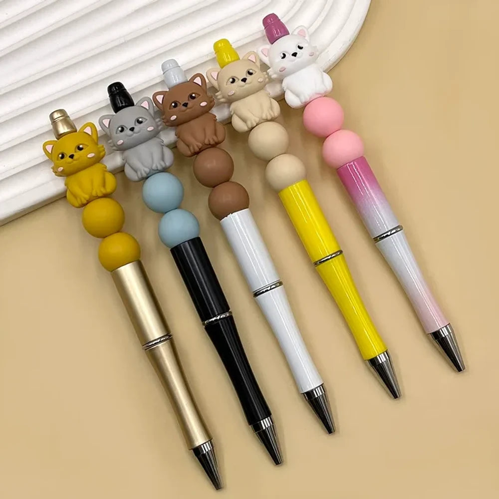3D Cat Silicone Focal Beads for DIY Keychains Bracelet Pens