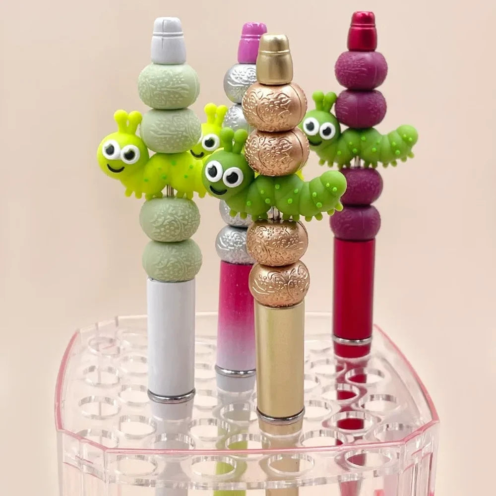 3D Caterpillar Silicone Focal Beads for DIY Keychains Bracelet Pens
