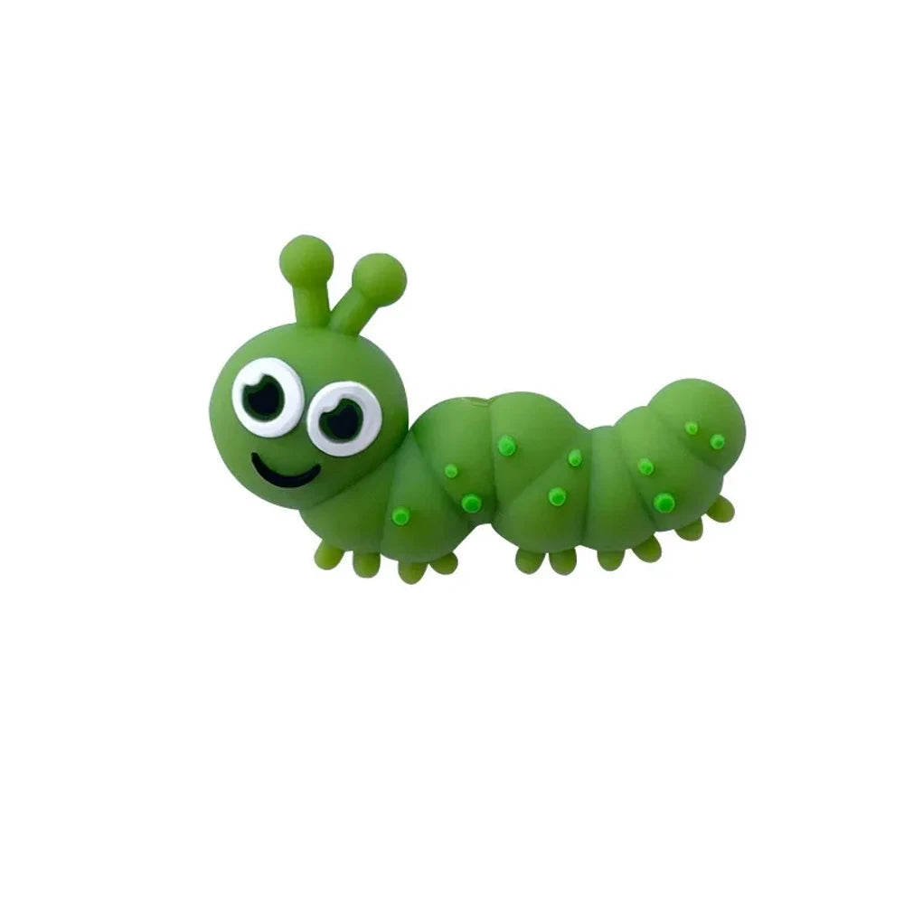 3D Caterpillar Silicone Focal Beads for DIY Keychains Bracelet Pens