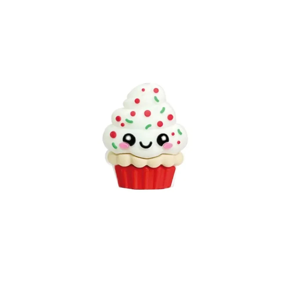 3D Cupcakes Silicone Focal Beads for DIY Keychains Bracelet Pens