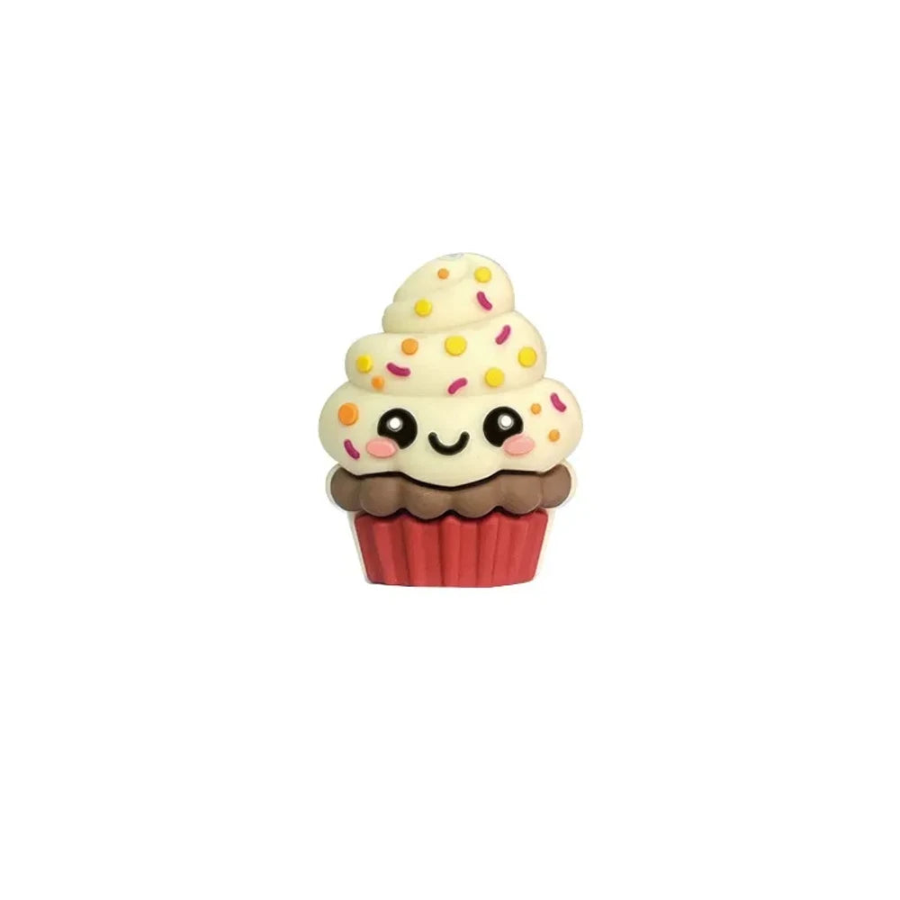3D Cupcakes Silicone Focal Beads for DIY Keychains Bracelet Pens