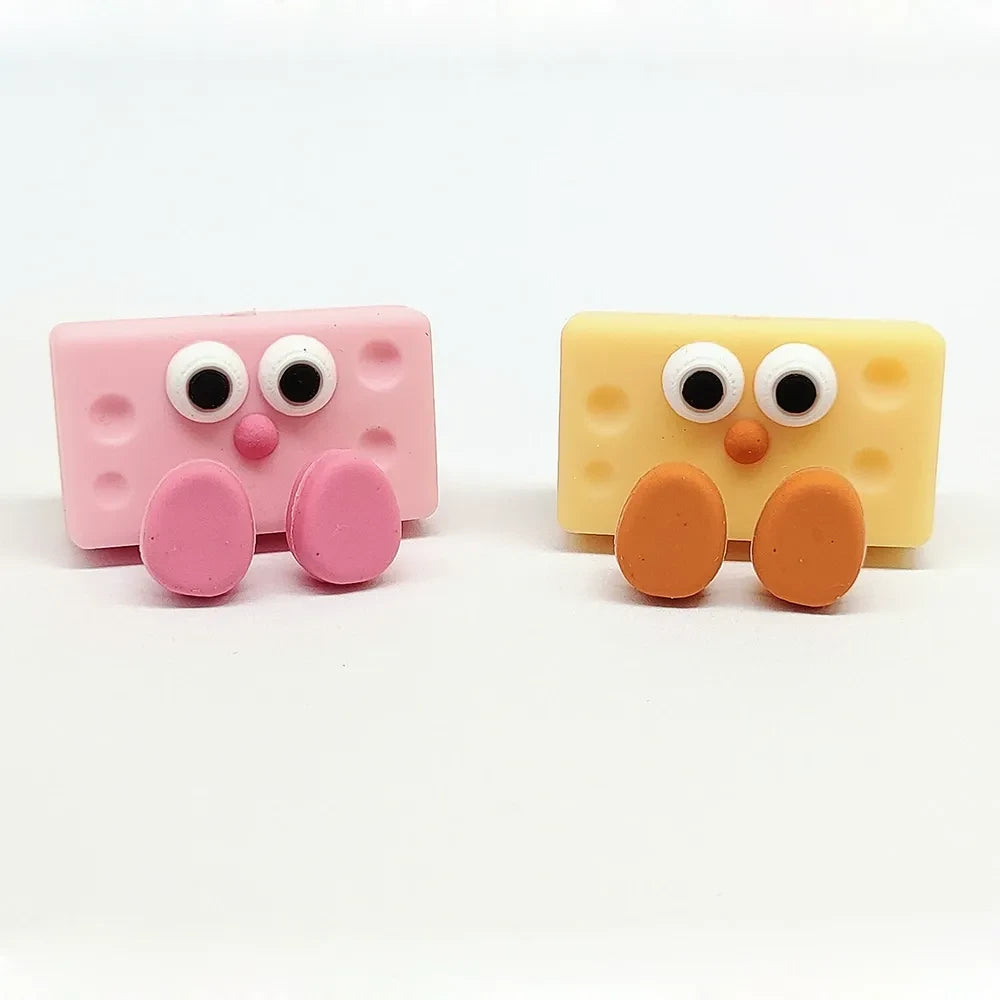 3D Cheese Silicone Focal Beads for DIY Keychains Bracelet Pens