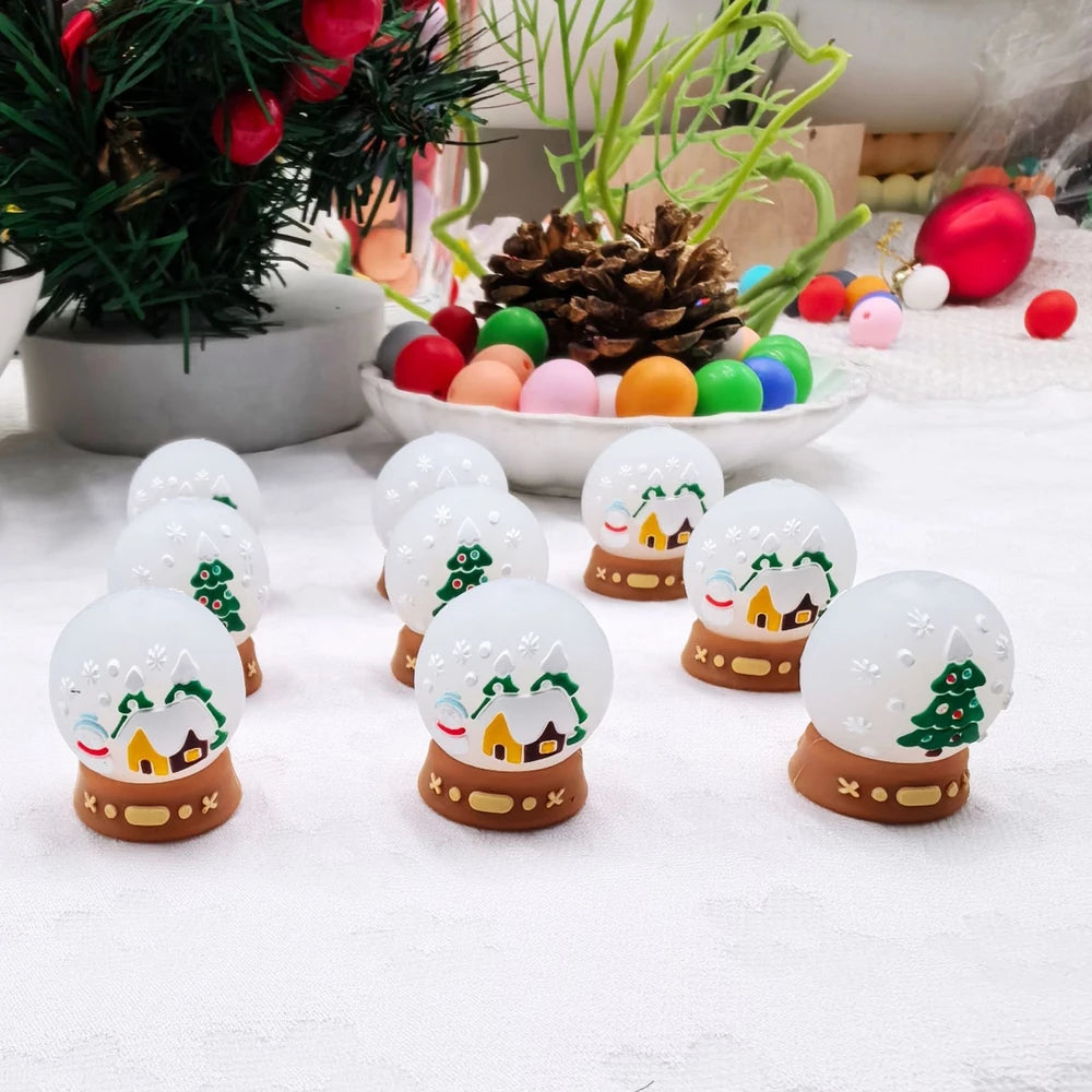 3D Christmas Ball Silicone Focal Beads for DIY Pens Bracelet Keychains