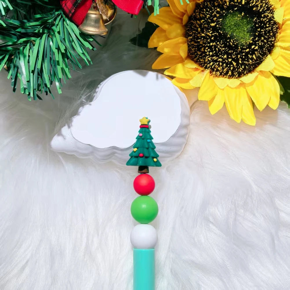 3D Christmas Series Silicone Focal Beads for DIY Pens Bracelet Keychains