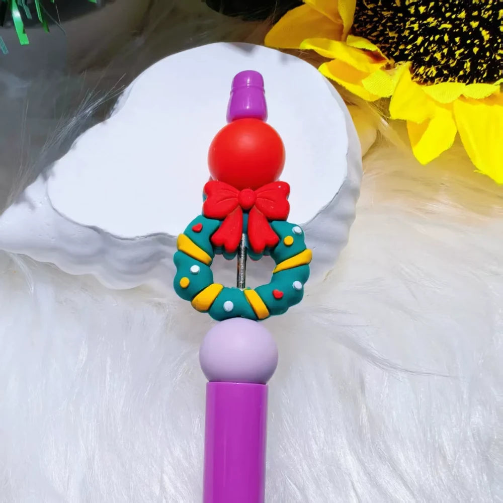 3D Christmas Series Silicone Focal Beads for DIY Pens Bracelet Keychains