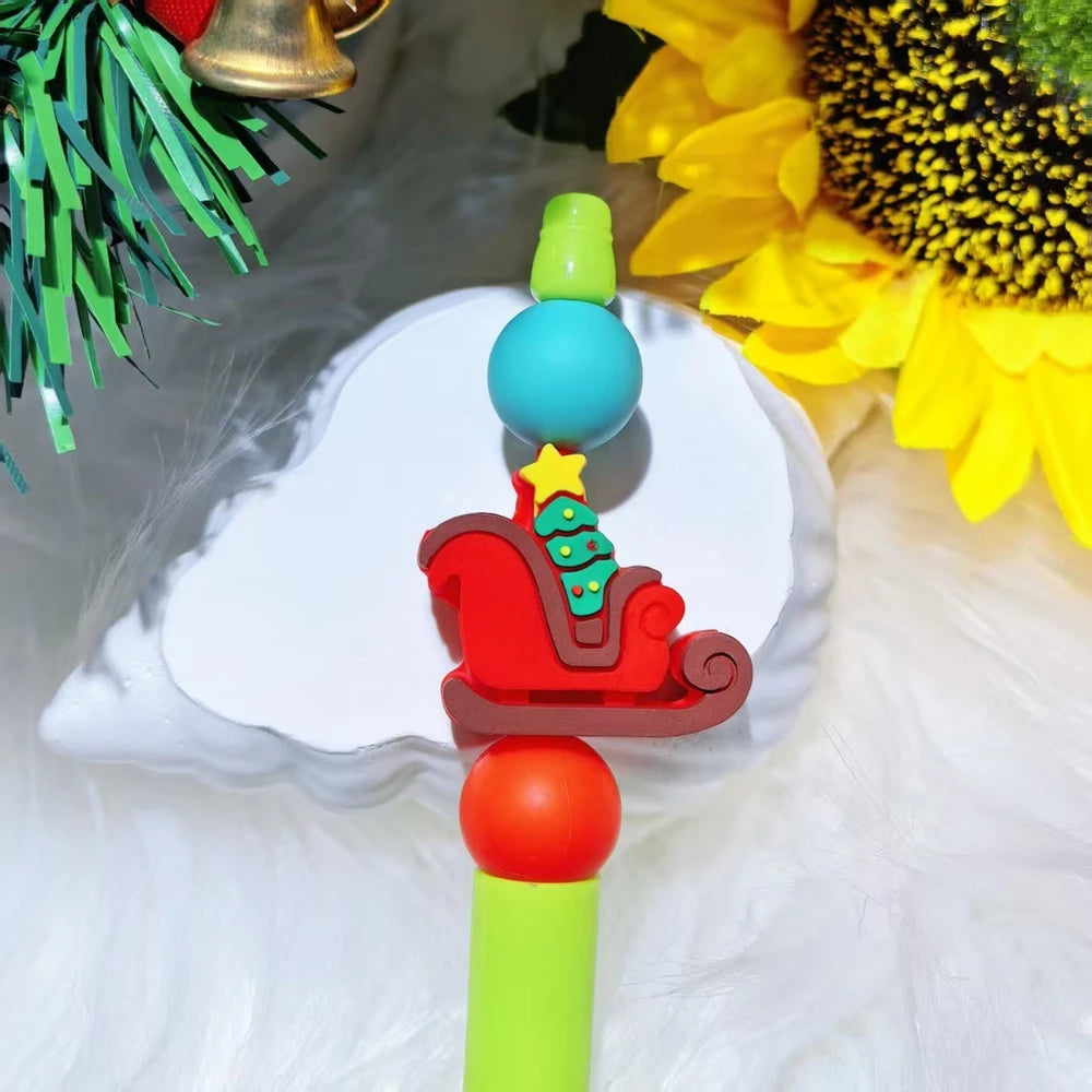 3D Christmas Series Silicone Focal Beads for DIY Pens Bracelet Keychains