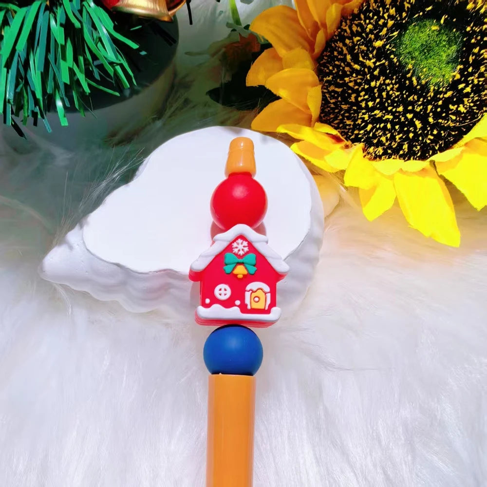 3D Christmas Series Silicone Focal Beads for DIY Pens Bracelet Keychains