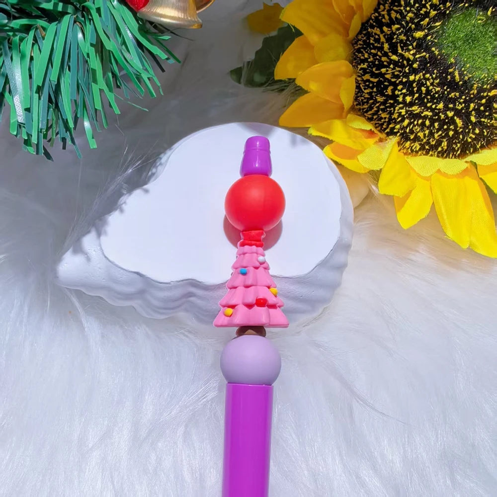 3D Christmas Series Silicone Focal Beads for DIY Pens Bracelet Keychains