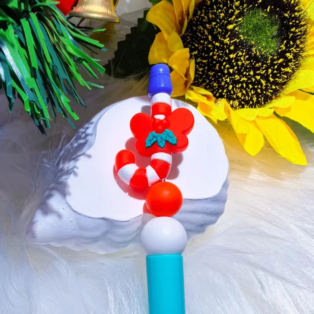 3D Christmas Series Silicone Focal Beads for DIY Pens Bracelet Keychains