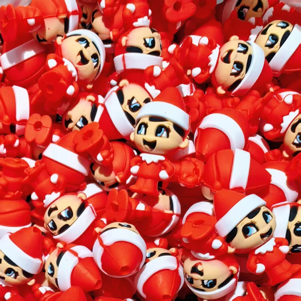 3D Christmas Series Silicone Focal Beads for DIY Pens Bracelet Keychains